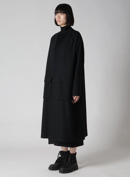 【11/1 12:00(JST) Release】WOOL SINGLE MOSSER COLLARLESS COAT