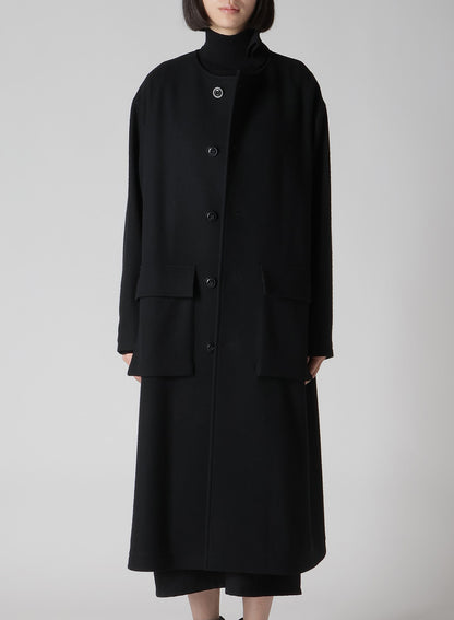 【11/1 12:00(JST) Release】WOOL SINGLE MOSSER COLLARLESS COAT