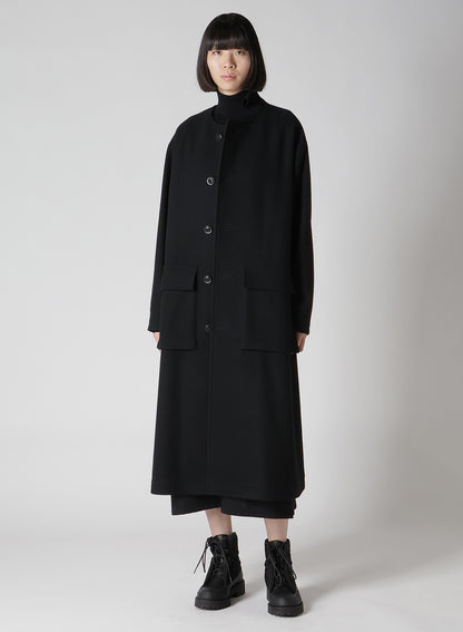 【11/1 12:00(JST) Release】WOOL SINGLE MOSSER COLLARLESS COAT