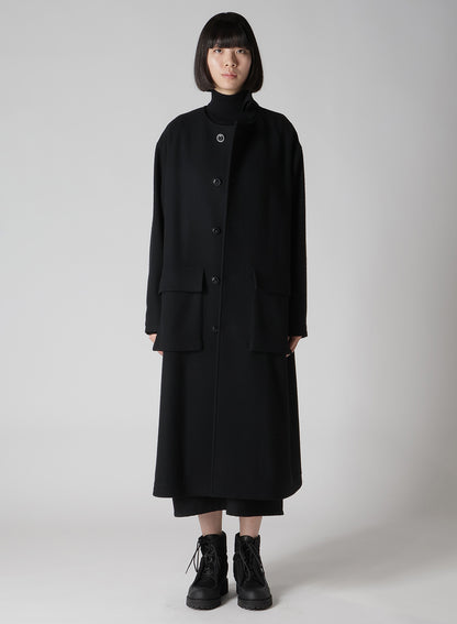 【11/1 12:00(JST) Release】WOOL SINGLE MOSSER COLLARLESS COAT