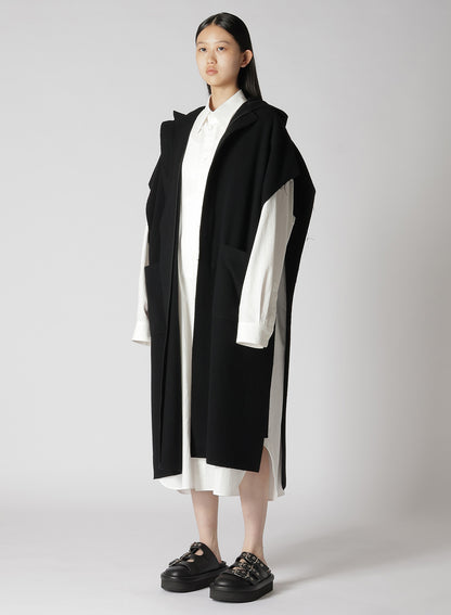 CASHMERE BLEND HOODIE PONCHO