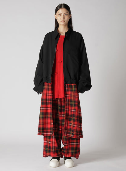 HIGH TWISTED WASHER WOOL GABARDINE REVERSIBLE COAT