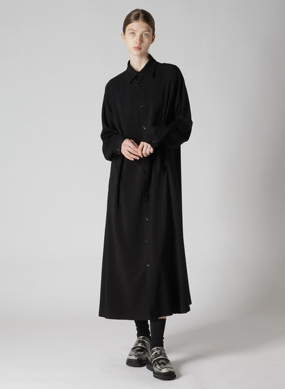 HARD TWISTED GABARDINE SHIRT DRESS