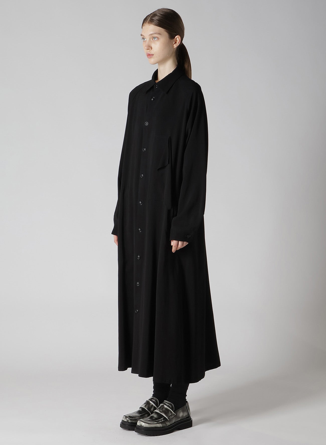 HARD TWISTED GABARDINE SHIRT DRESS