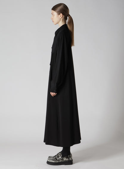 HARD TWISTED GABARDINE SHIRT DRESS