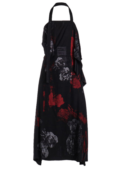 CU/ TWILL PEONY PRINT APRFON DRESS