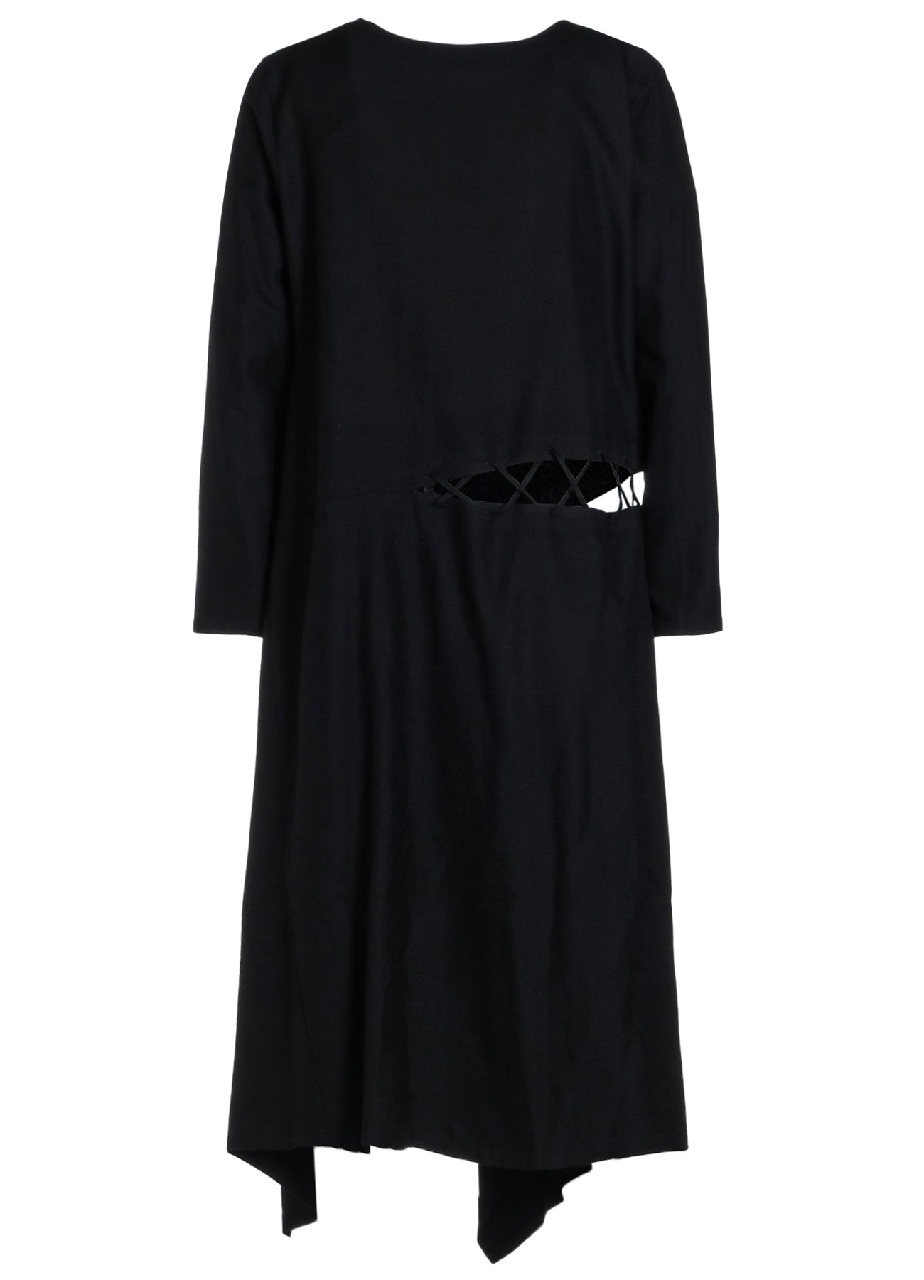 RY/W GABARDINE RIGHT SIDE LACE UP DRESS