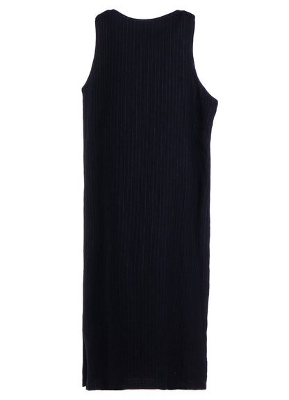 WOOL PINSTRIPE SLEEVELESS DRESS