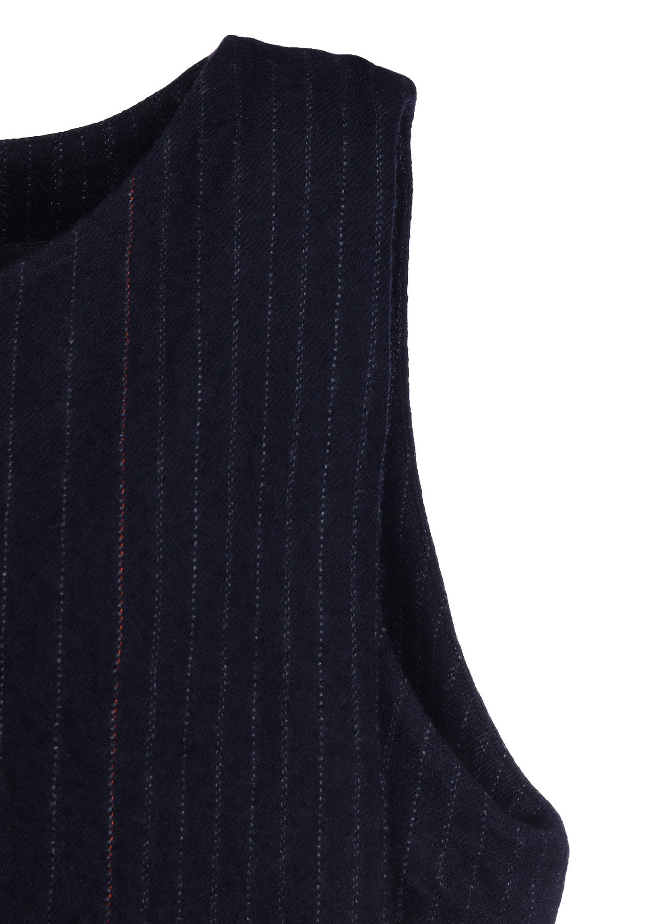 WOOL PINSTRIPE SLEEVELESS DRESS