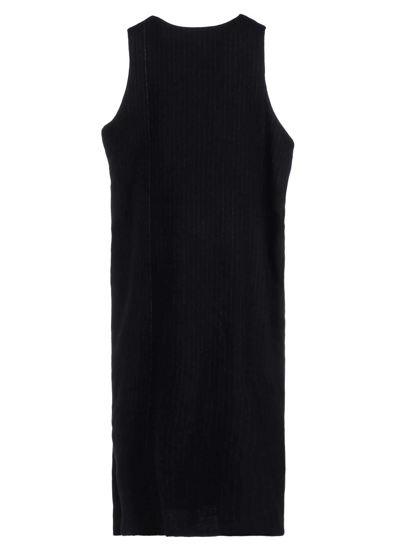 WOOL PINSTRIPE SLEEVELESS DRESS