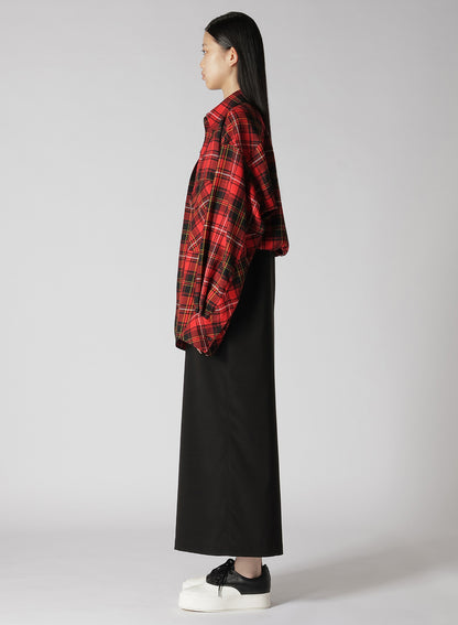 TARTAN CHECK DOUBLE LAYERED DRESS