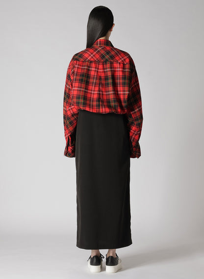 TARTAN CHECK DOUBLE LAYERED DRESS