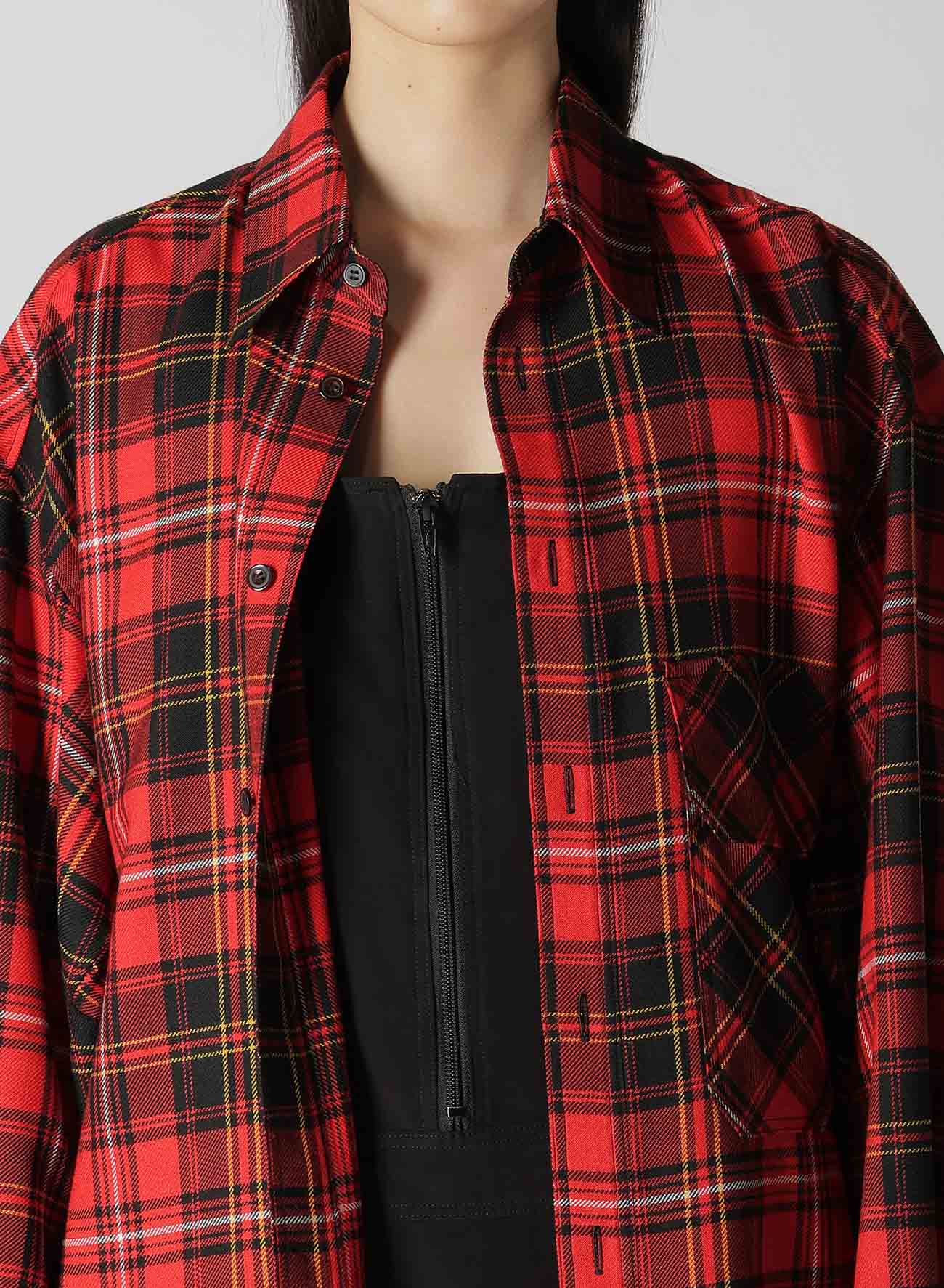 TARTAN CHECK DOUBLE LAYERED DRESS