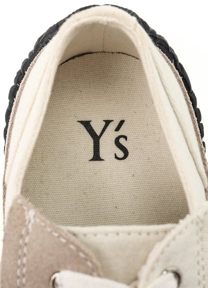 CANVAS/SMOOTH LEATHER/VELOR LOW CUT SNEAKER