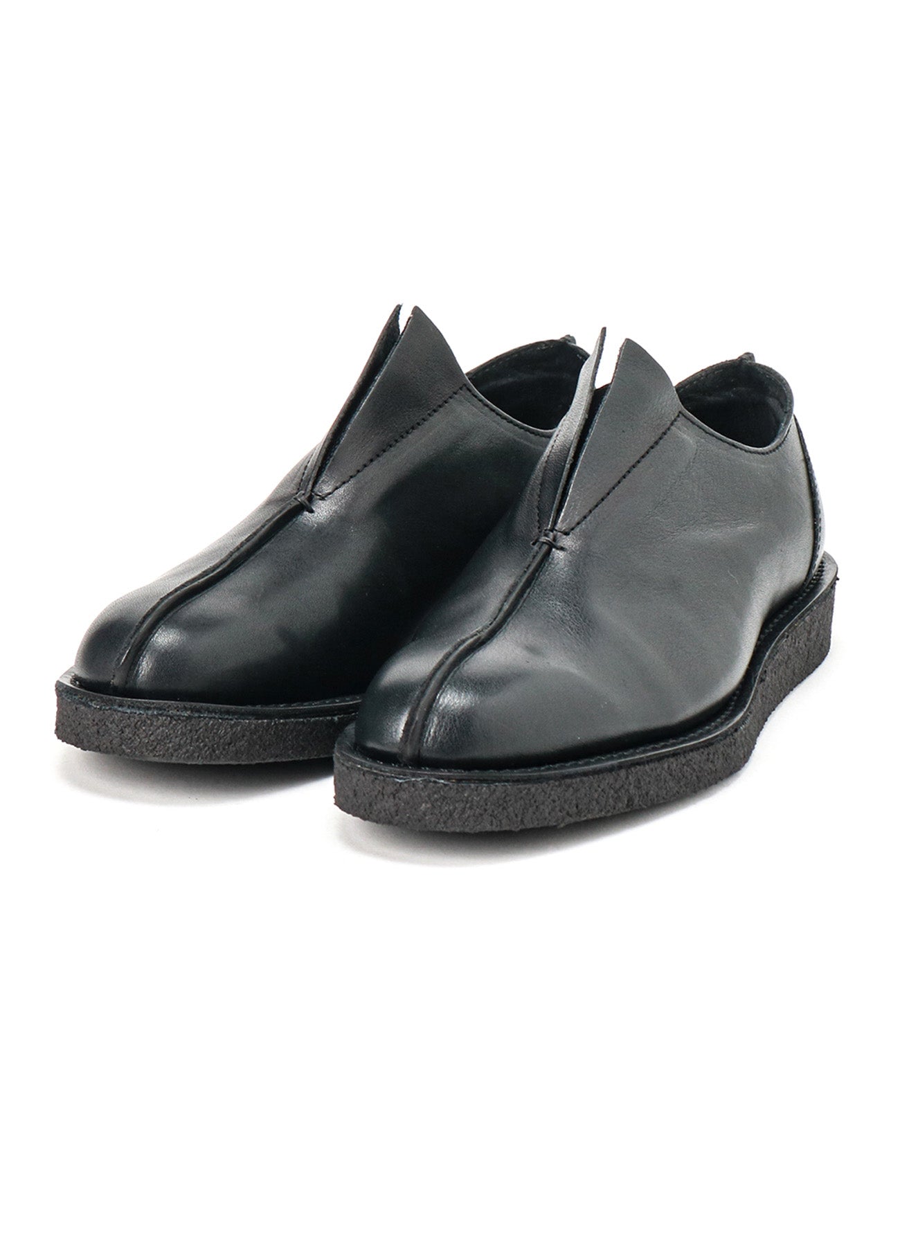 SEMI-GLOSS LEATHER SLIP-ONS – THE SHOP YOHJI YAMAMOTO