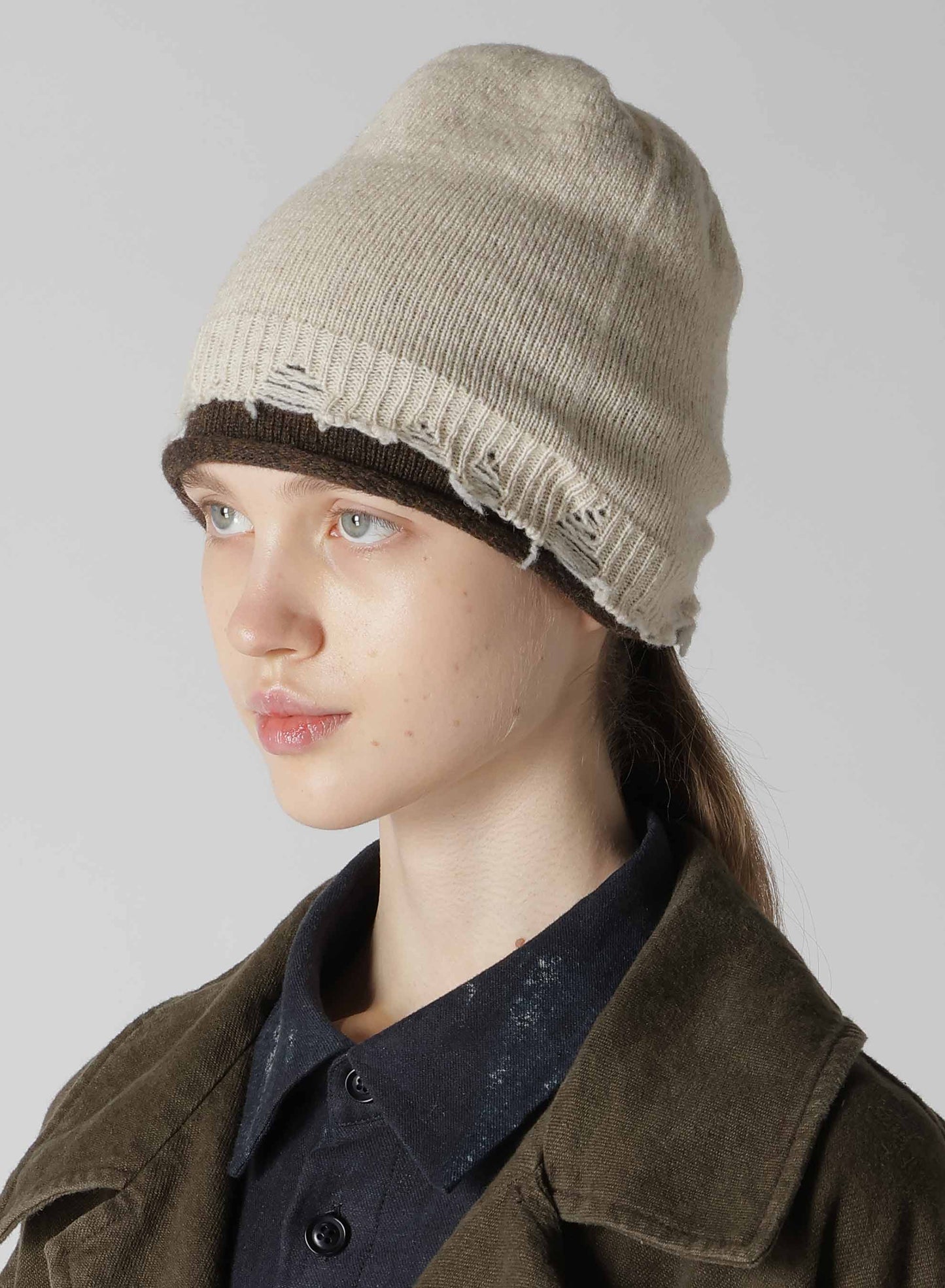 MILANO LAMB DAMAGED BEANIE