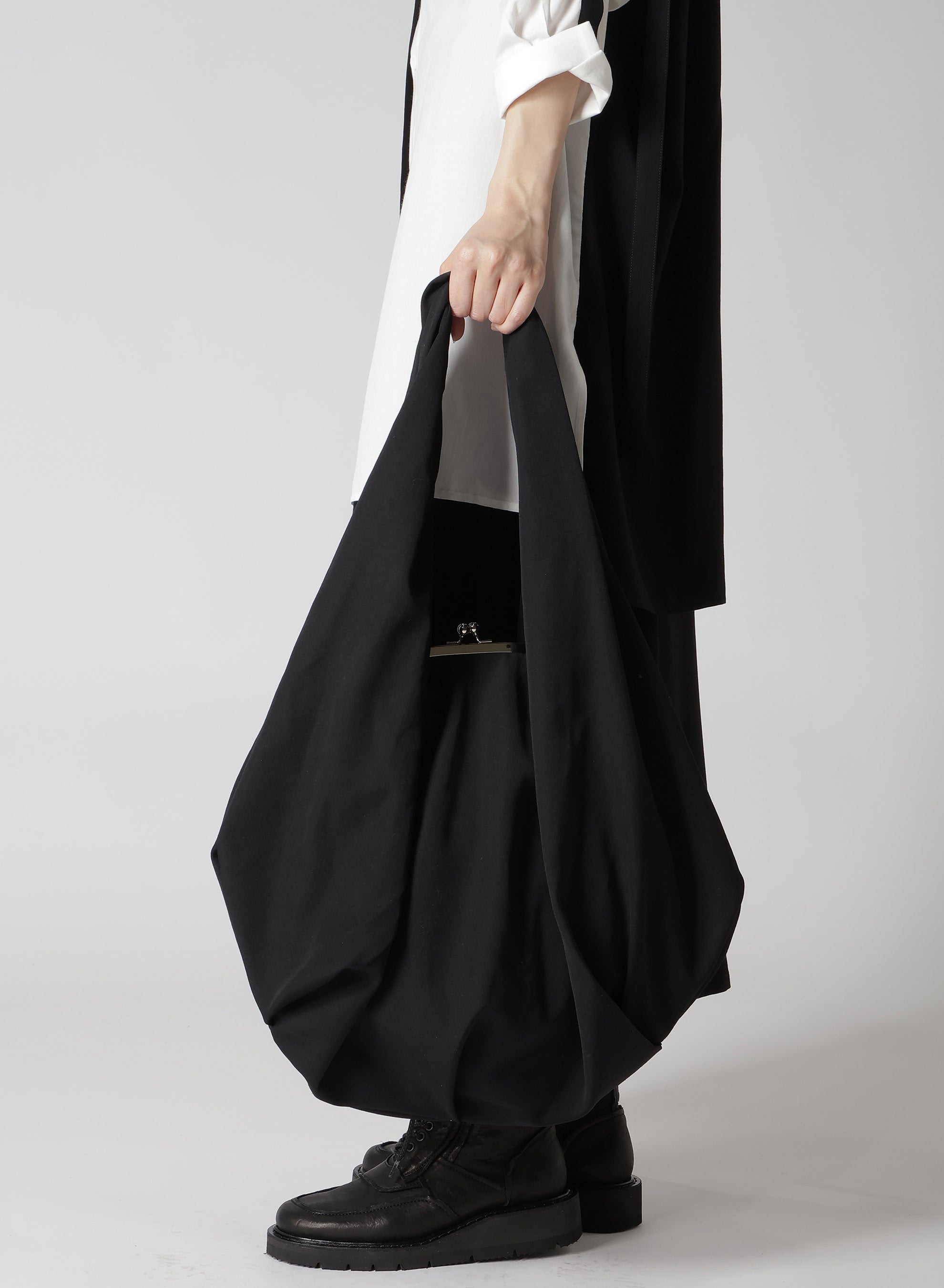 WOOL GABARDINE TUCK CLASP BAG – THE SHOP YOHJI YAMAMOTO