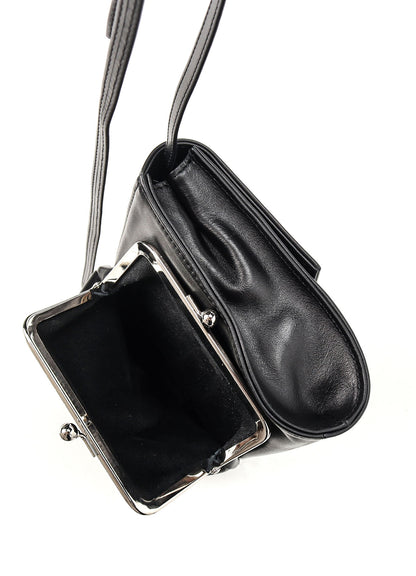 COW LEATHER CLUTCH BAG WITH CLASP