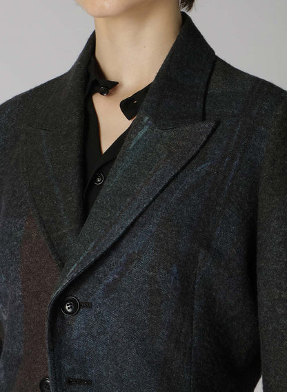 RAISED C/W TWILL PEALED CHECK PT TAIL JACKET