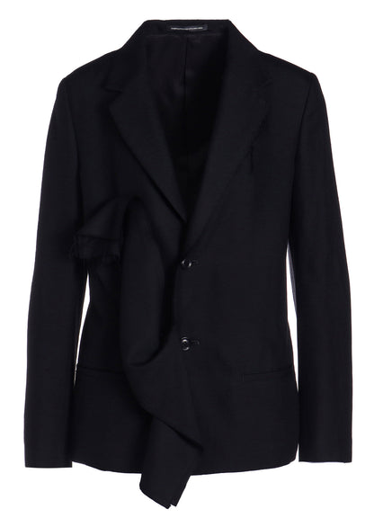 RY/W GABARDINE LEFT FRONT DRAPE JACKET