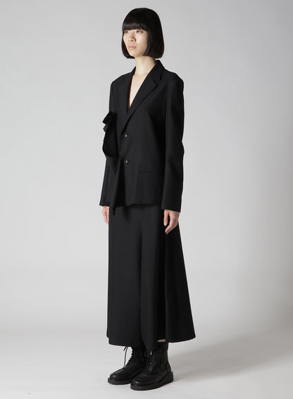 RY/W GABARDINE LEFT FRONT DRAPE JACKET