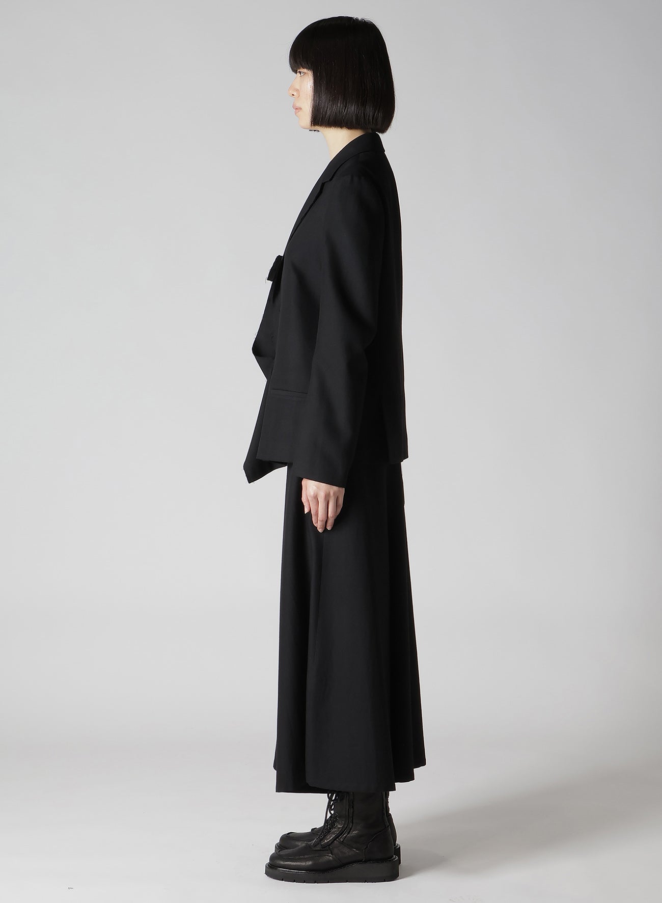 RY/W GABARDINE LEFT FRONT DRAPE JACKET