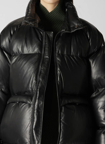 SHEEP SKIN LEATHER DOWN JACKET