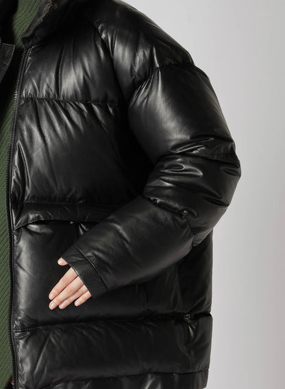 SHEEP SKIN LEATHER DOWN JACKET