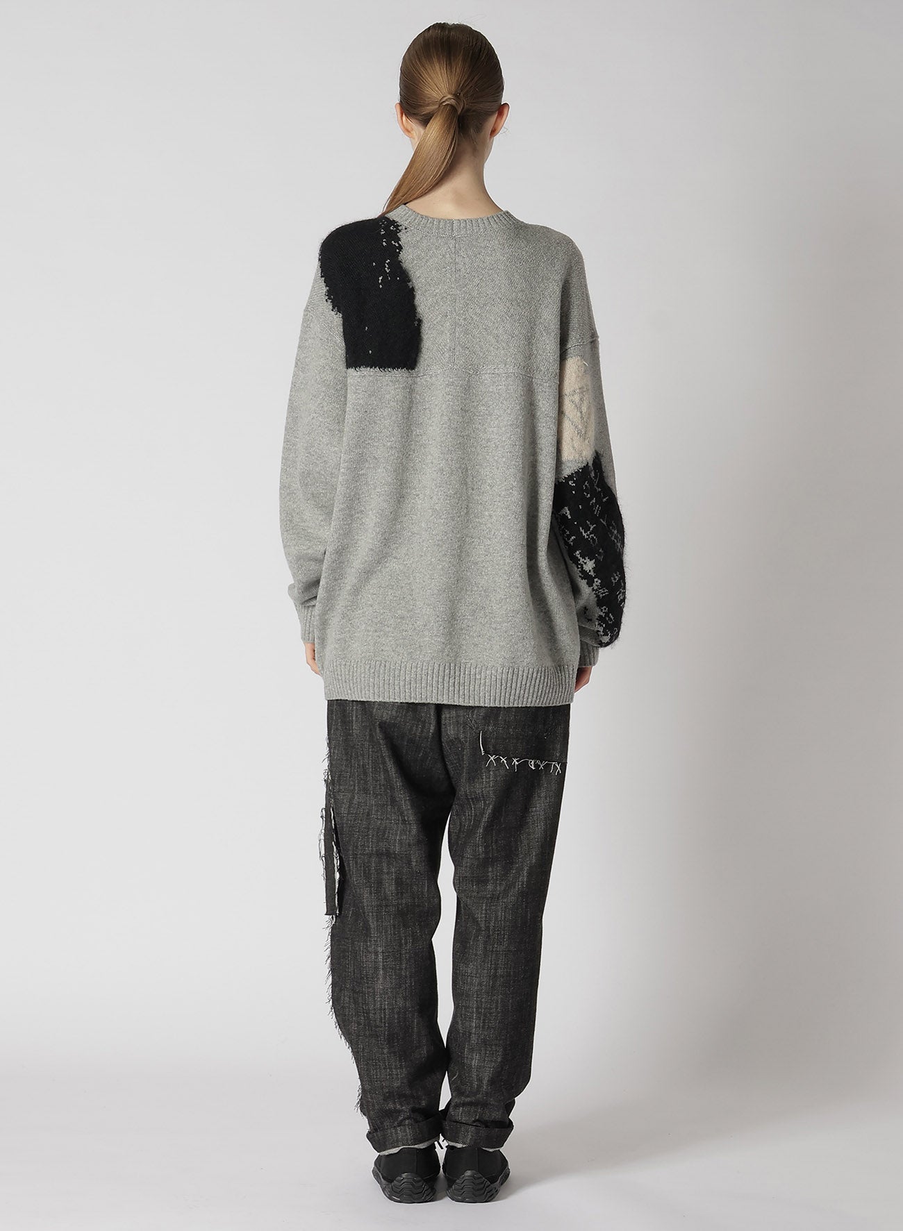 INTERSIA JACQUARD ROUND NECK PULLOVER