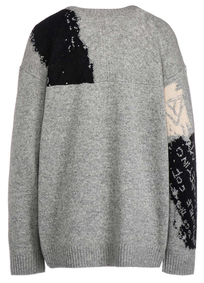 INTERSIA JACQUARD ROUND NECK PULLOVER