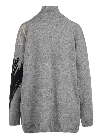 INTERSIA JACQUARD HIGH NECK PULLOVER