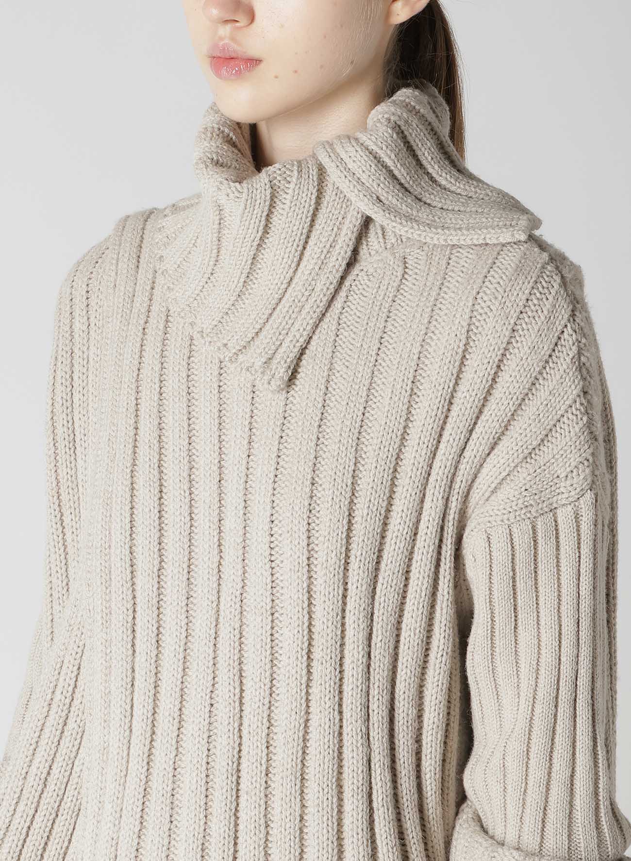 【11/1 12:00(JST) Release】WIDE RIB TURTLENECK KNIT PULLOVER