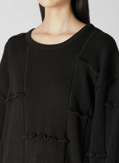 OVESIZED TUCK RIB KNIT