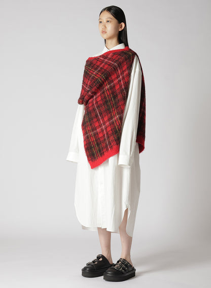 DECONSTRUCTED TARTAN CHECK KNIT VEST