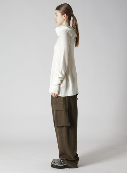 【11/1 12:00(JST) Release】REVERSE STITCHES OFF NECK SIDE DRAPE KNIT