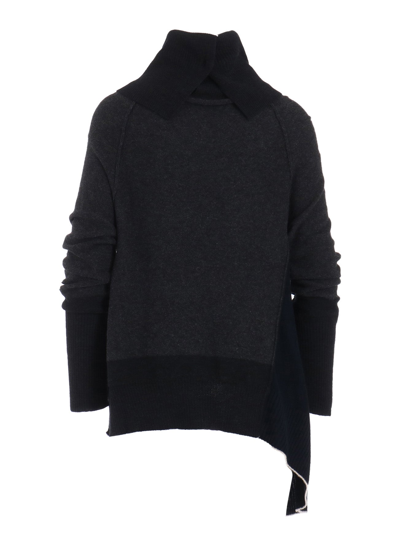 【11/1 12:00(JST) Release】REVERSE STITCHES OFF NECK SIDE DRAPE KNIT