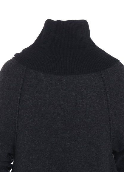 【11/1 12:00(JST) Release】REVERSE STITCHES OFF NECK SIDE DRAPE KNIT