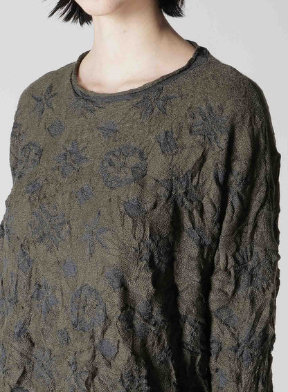 SNOWFLAKE DESIGN OVERSIZED PULLOVER