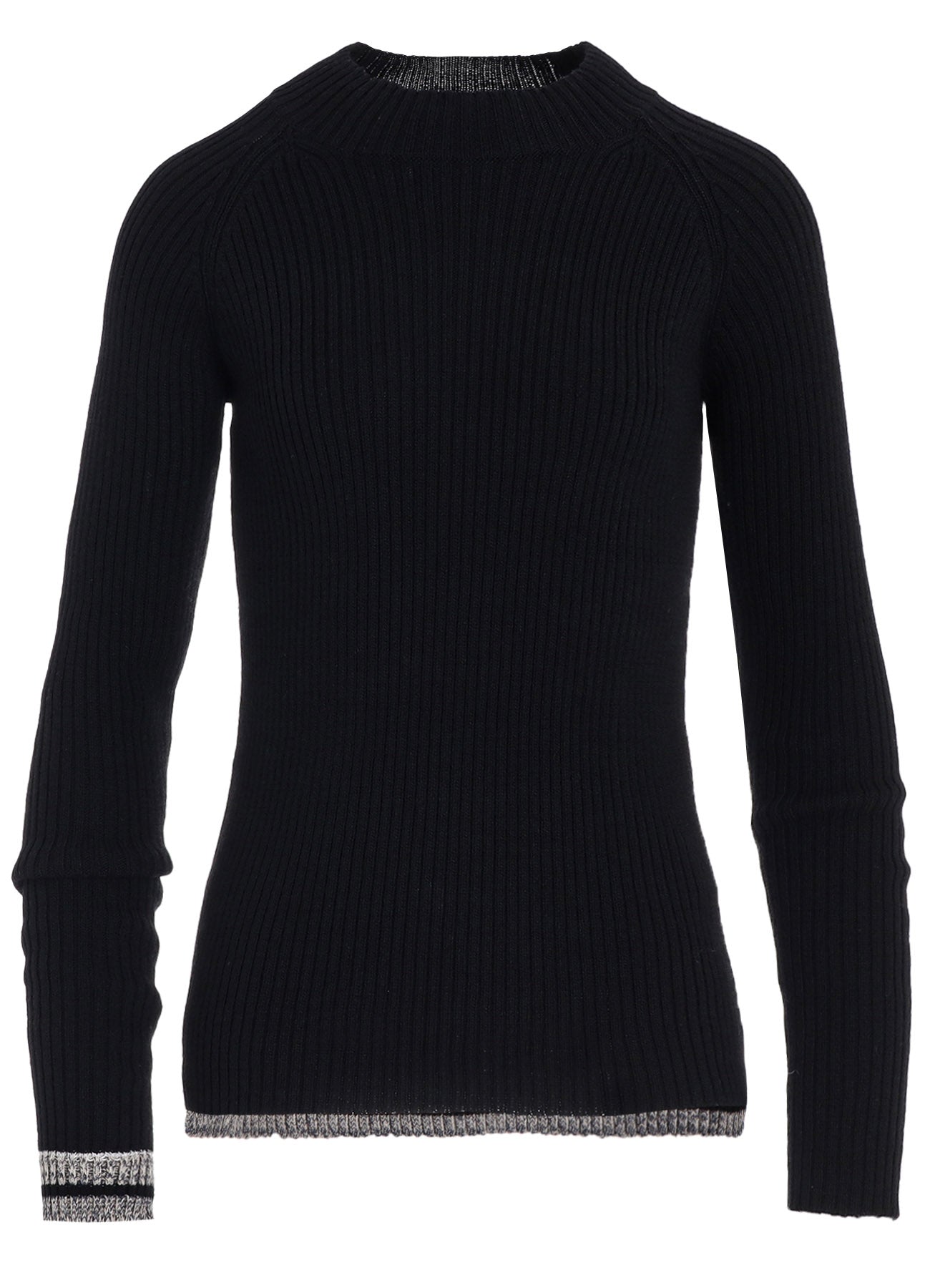 RIB MINI HIGH NECK RAGLAN PULLOVER