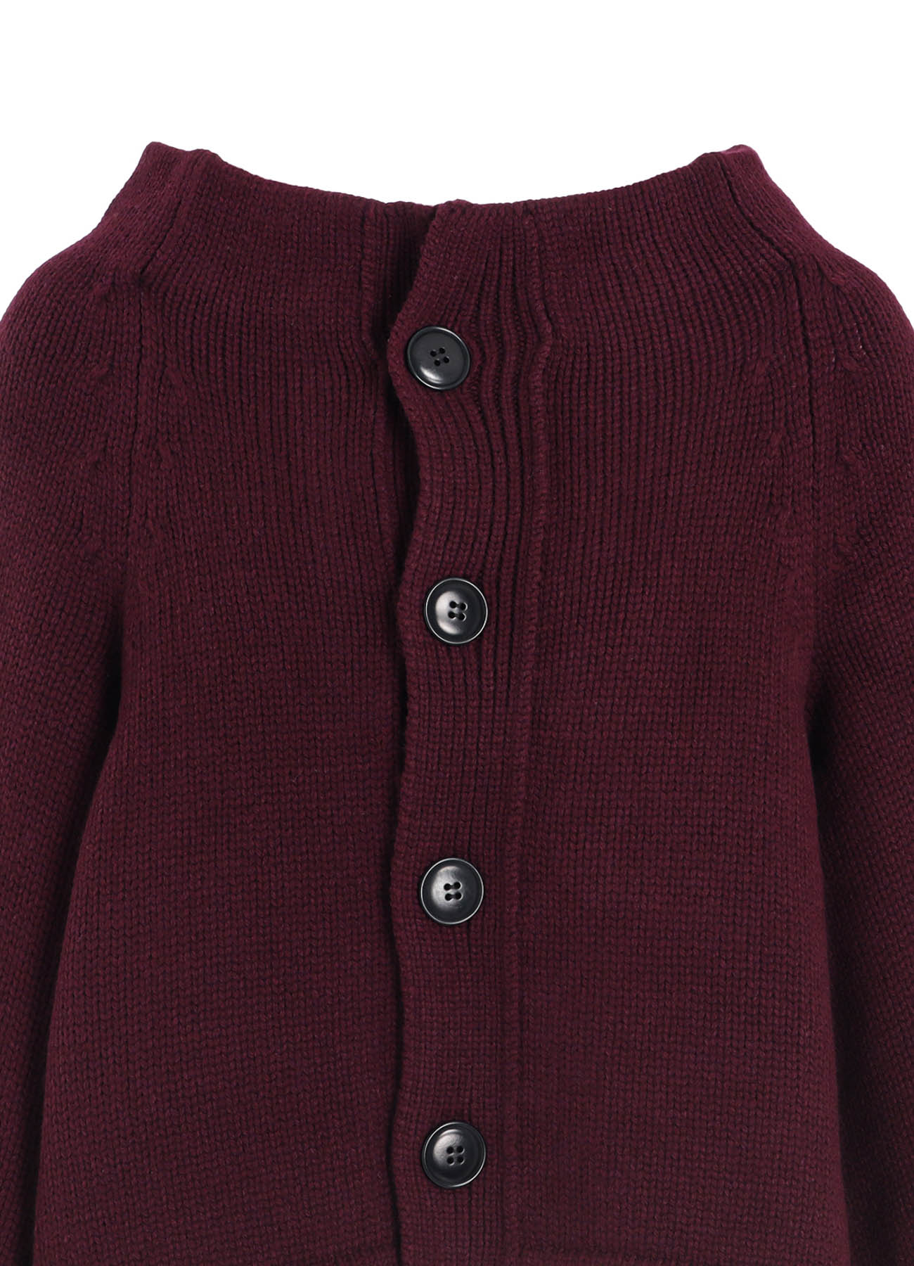 LAMB WOOL JERSEY ROLLED SLEEVE CARDIGAN