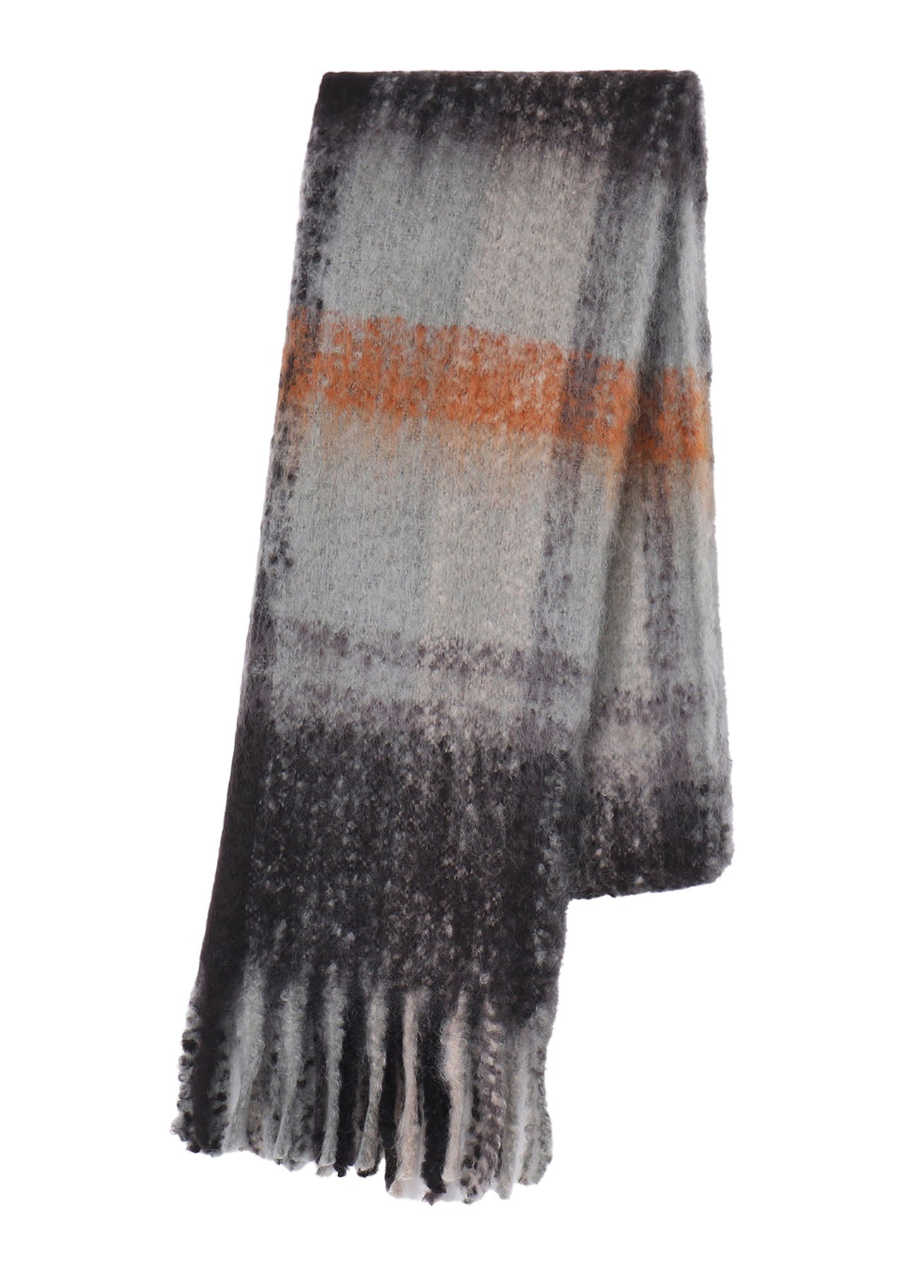 PLAID MOHAIR STOLE