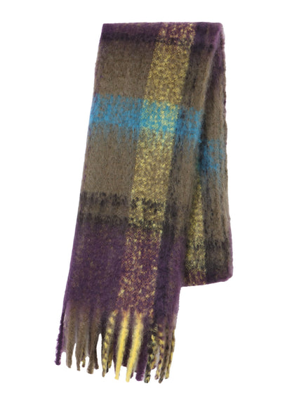 PLAID MOHAIR STOLE