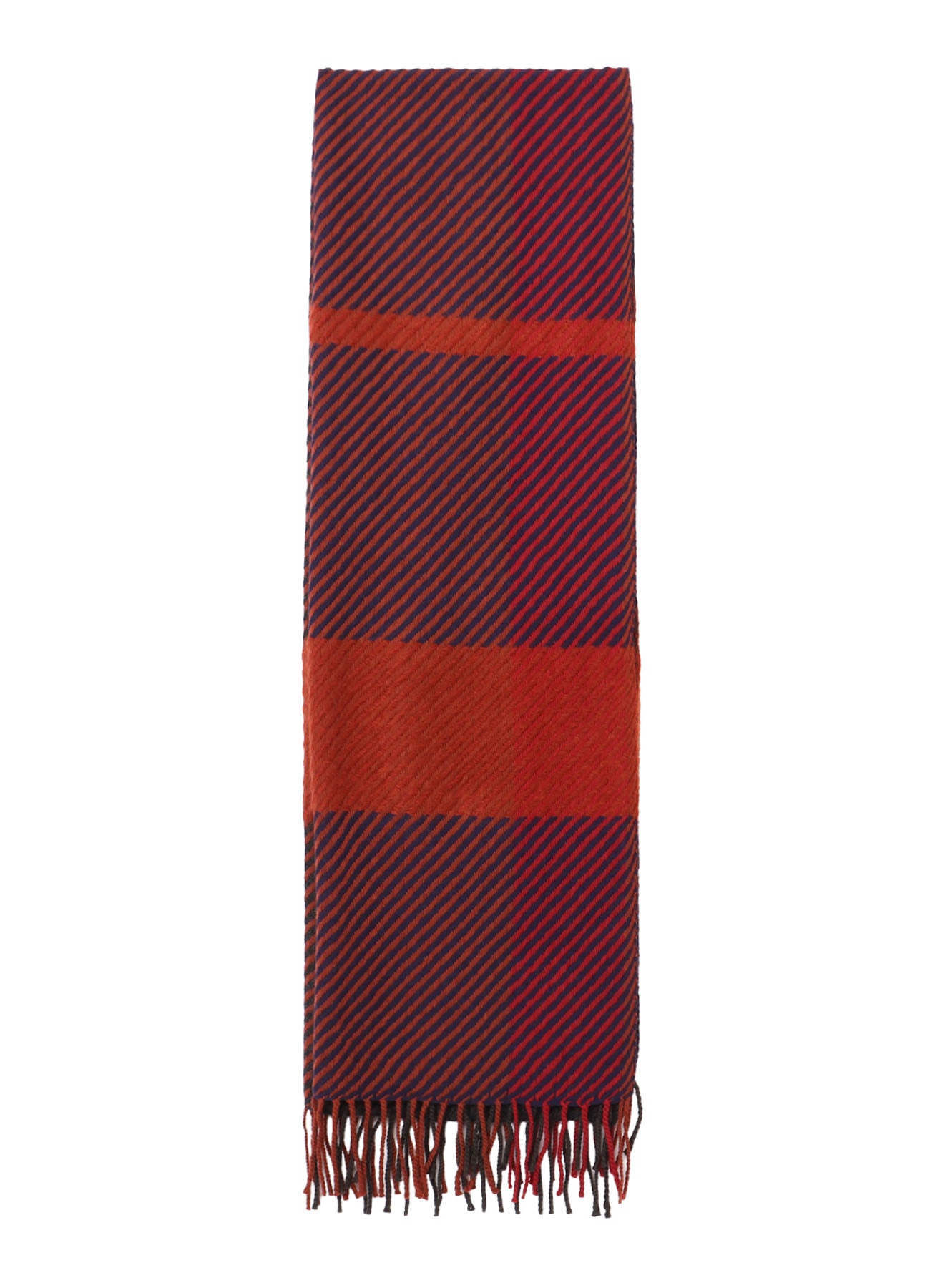 DOUBLE PLAID BIG TWILL SCARF