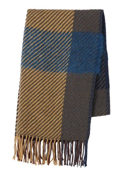 DOUBLE PLAID BIG TWILL SCARF