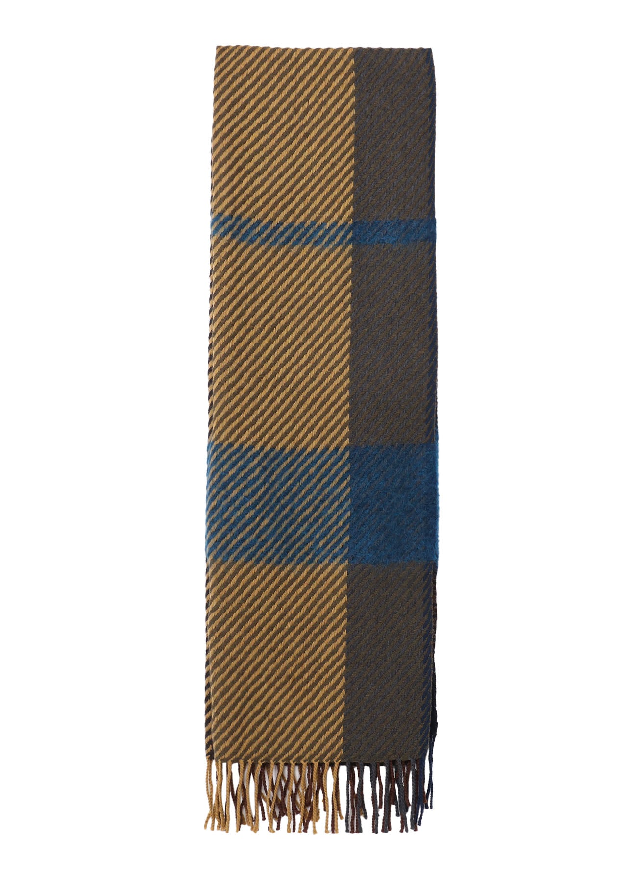 DOUBLE PLAID BIG TWILL SCARF