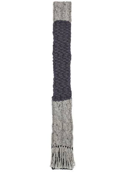 PATCHED KNITTED SCARF