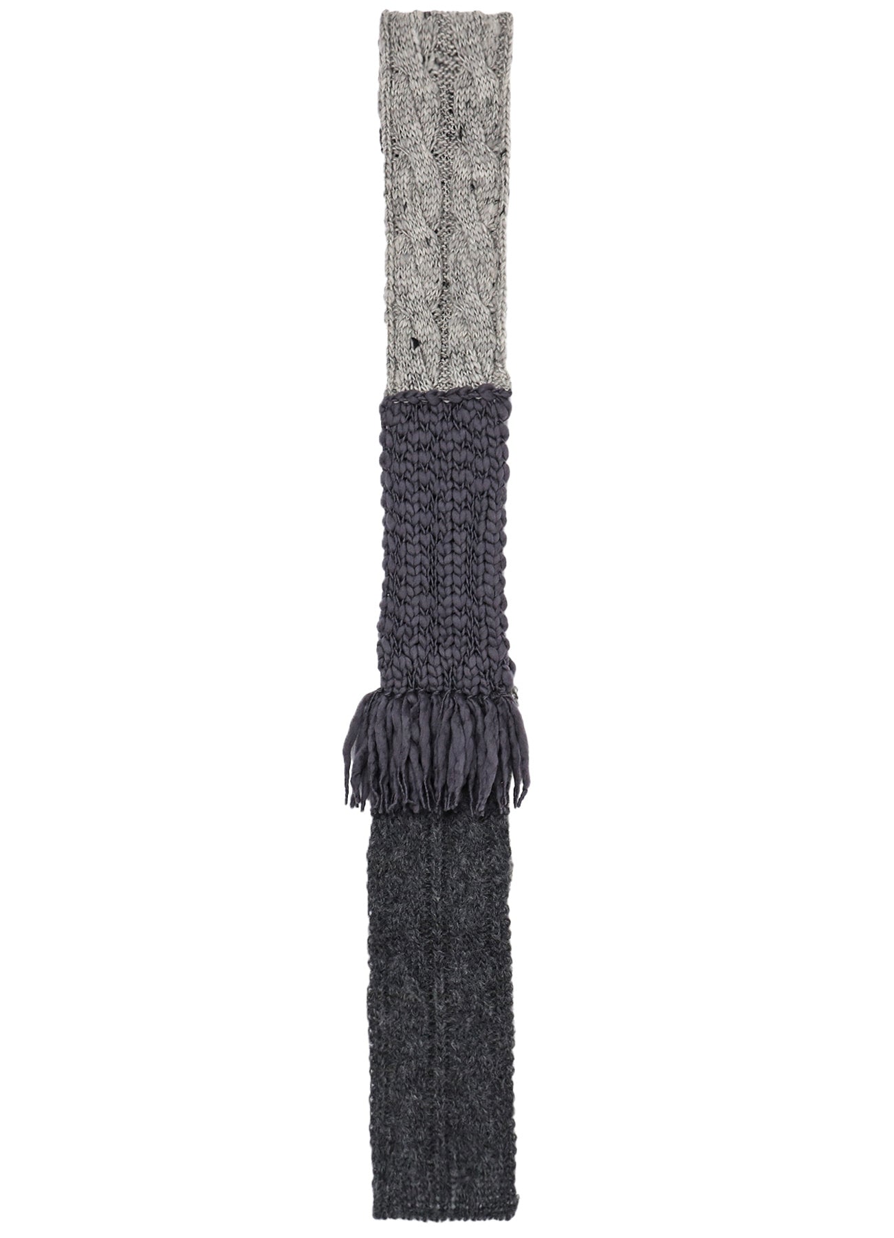 PATCHED KNITTED SCARF