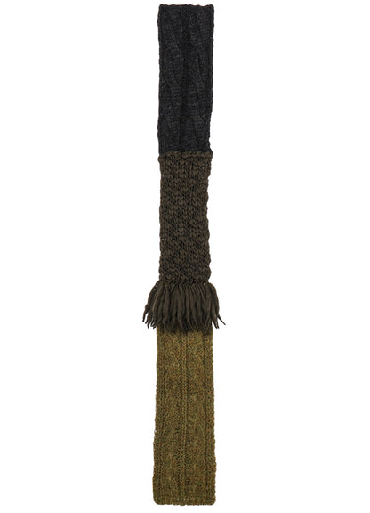 PATCHED KNITTED SCARF