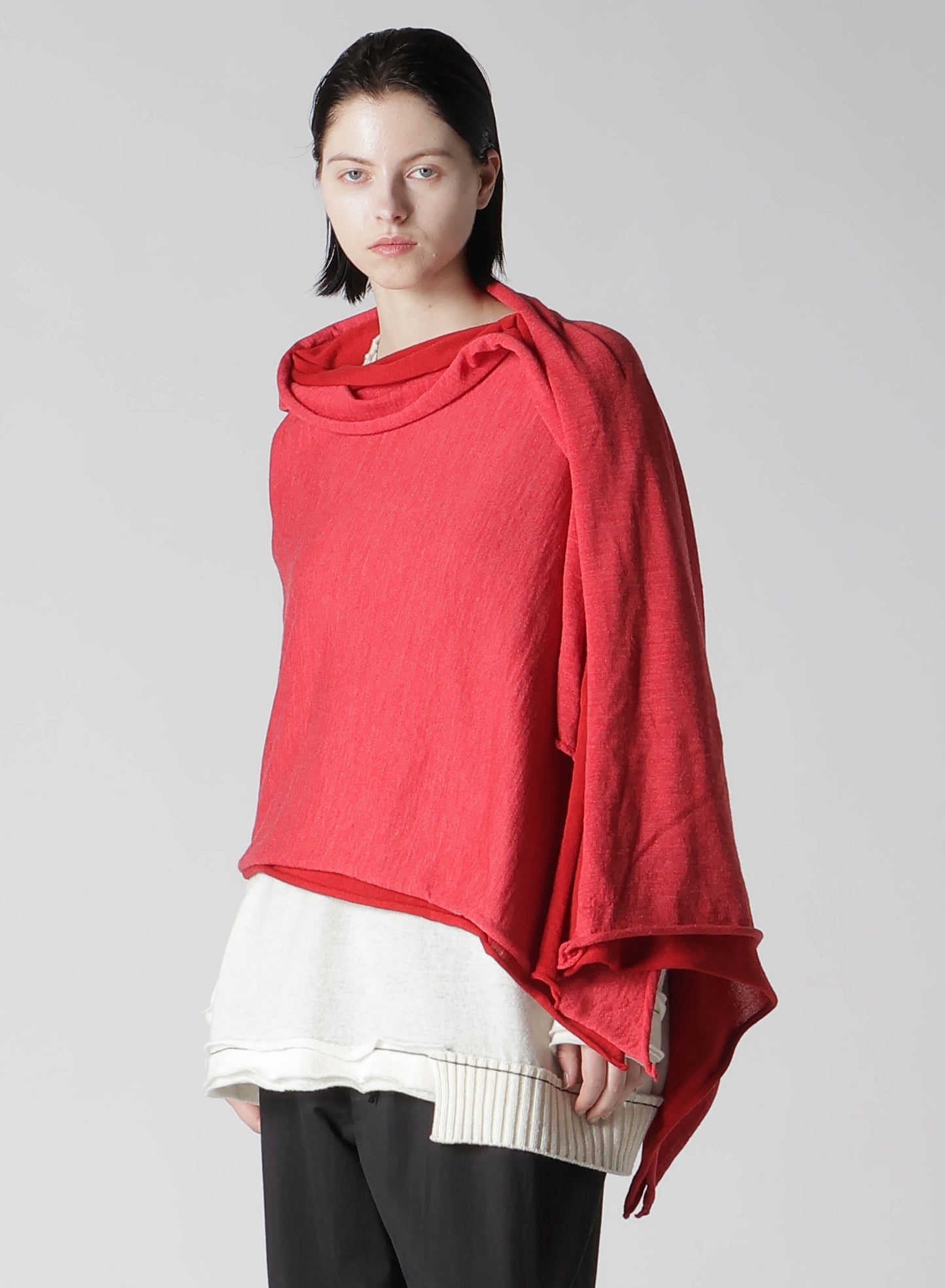 BIG LOGO JERSEY PONCHO SNOOD