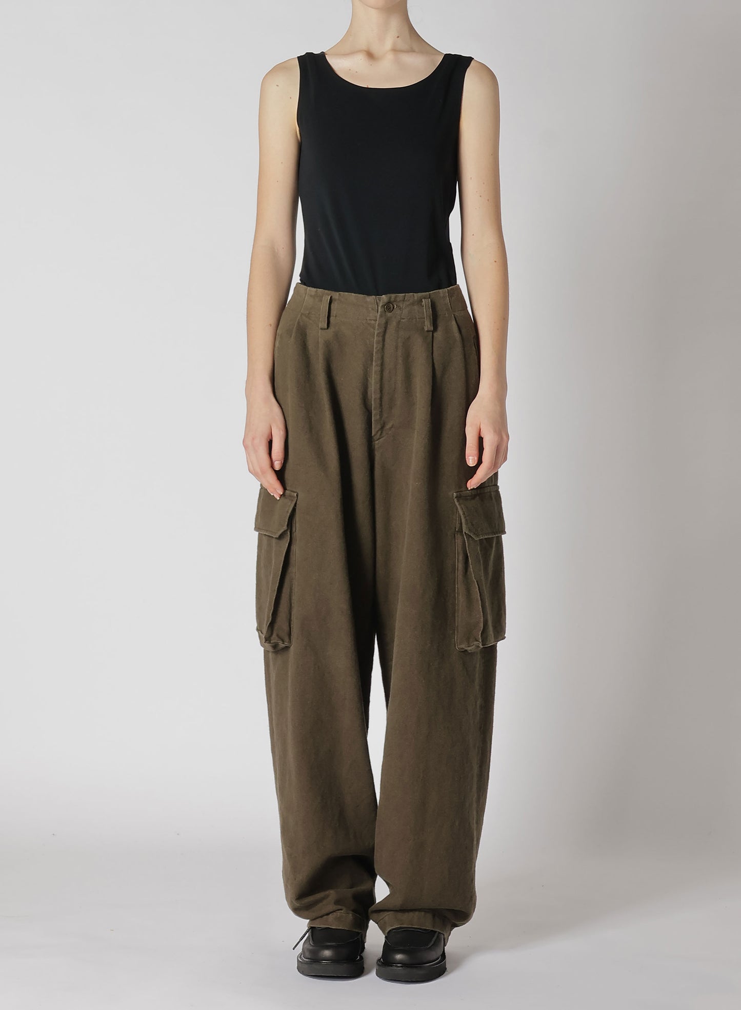 C/LI GABARDINE CARGO PANTS